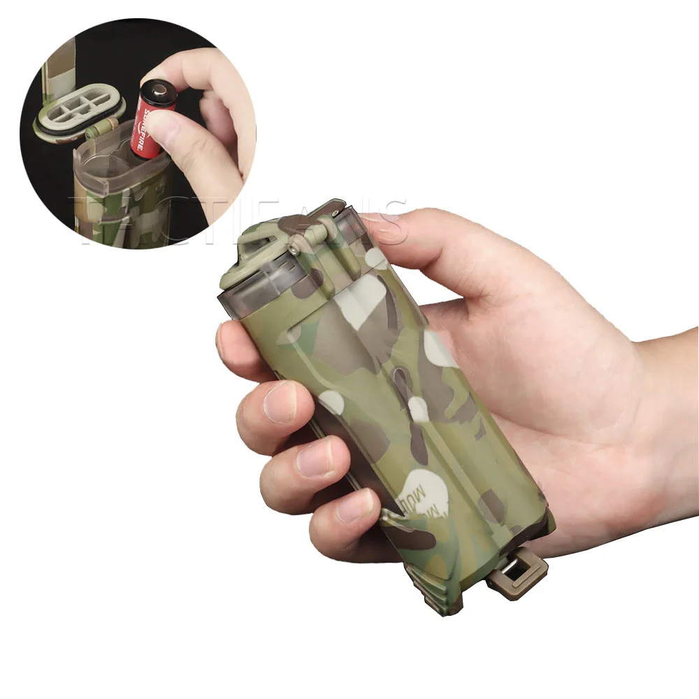 IDOGEAR Tactical Battery Case Pack Boîte de stockage pour