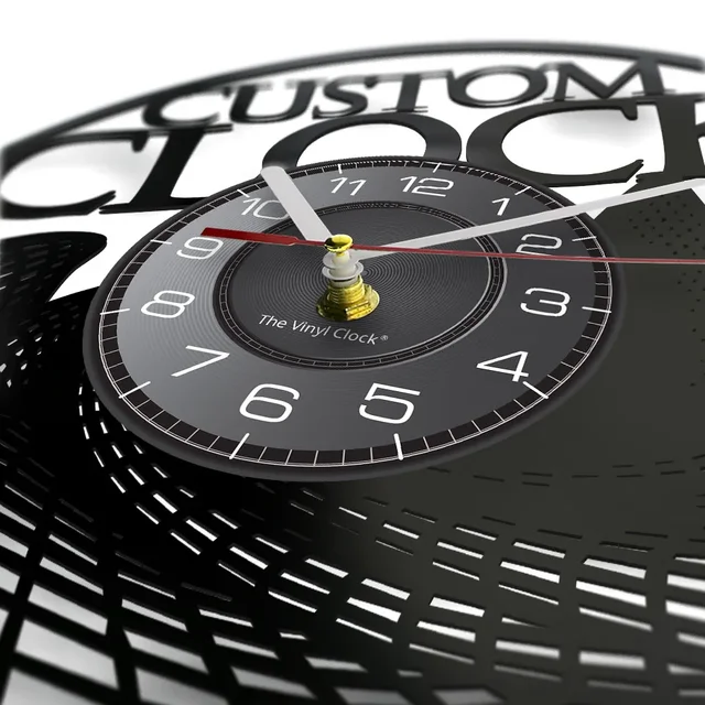 Custom Order Your Design And Logo Personal Personalized Vinyl Clock Vintage Customization Record Watch Timepieces New Year Gift 2