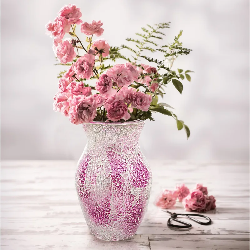 European Bohemian Mosaic Glass Vase, Colorful Hydroponic Systems, Flower Pot, Wedding Decoration, Home Decoration 3