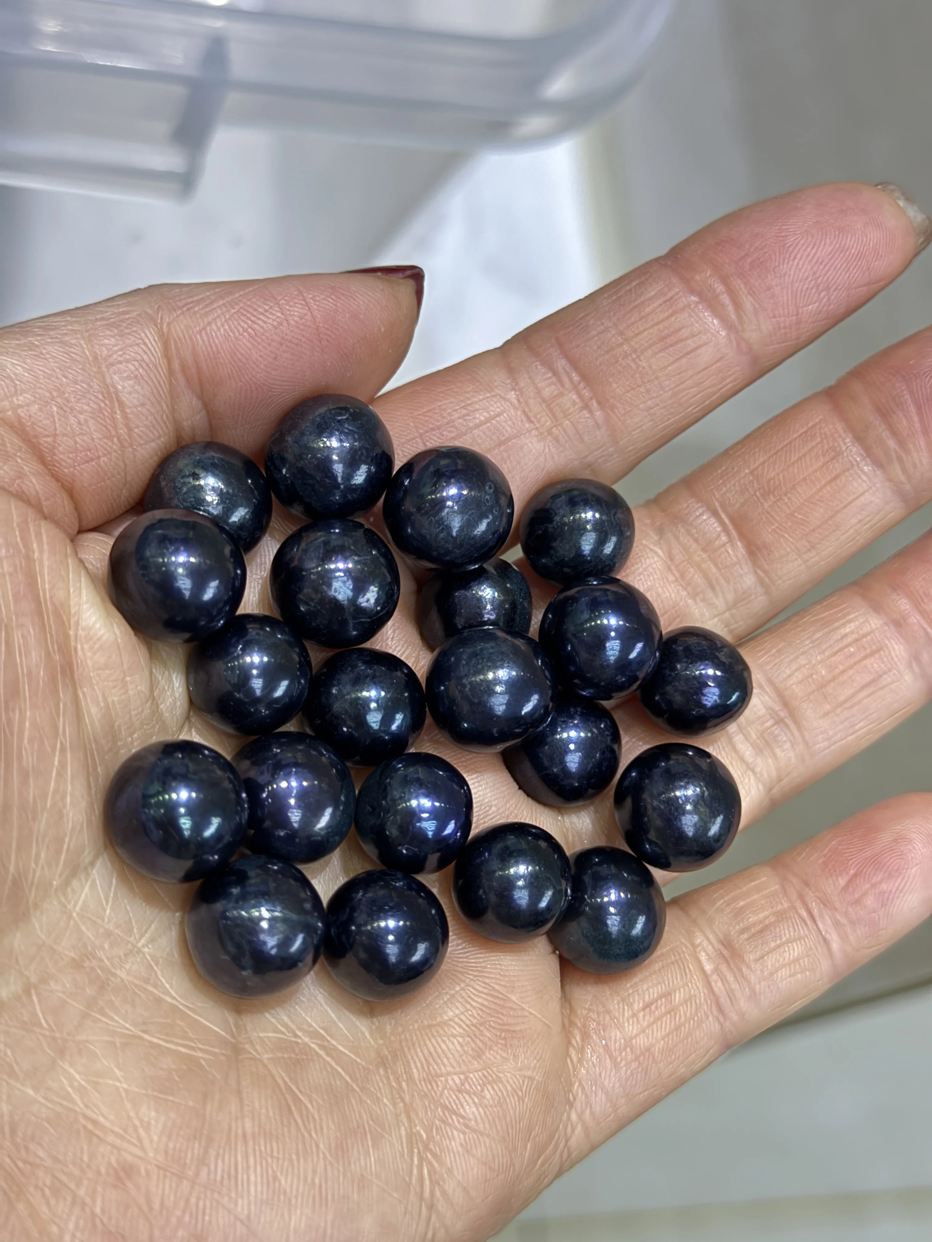 DIY BEADS,AAA 11-12 mm high luster perfect round black  pearl,100% freshwater loose pearl,edison pearl dying black can't fade 2