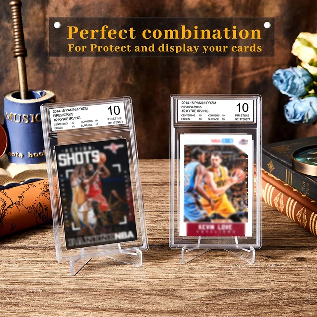 3 db Akril Kereskedési Kártya Lemez Védő Tok Hüvelyes Tartó Címkével, Professzionális Osztályozással A Sport Játékcsillagok Számára - Image 2