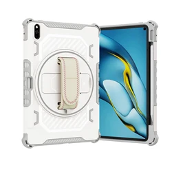 360° Rotating Shockproof Tablet Case with Hand Strap & Pen Slot for MatePad Pro10.8 2021 (Grey)