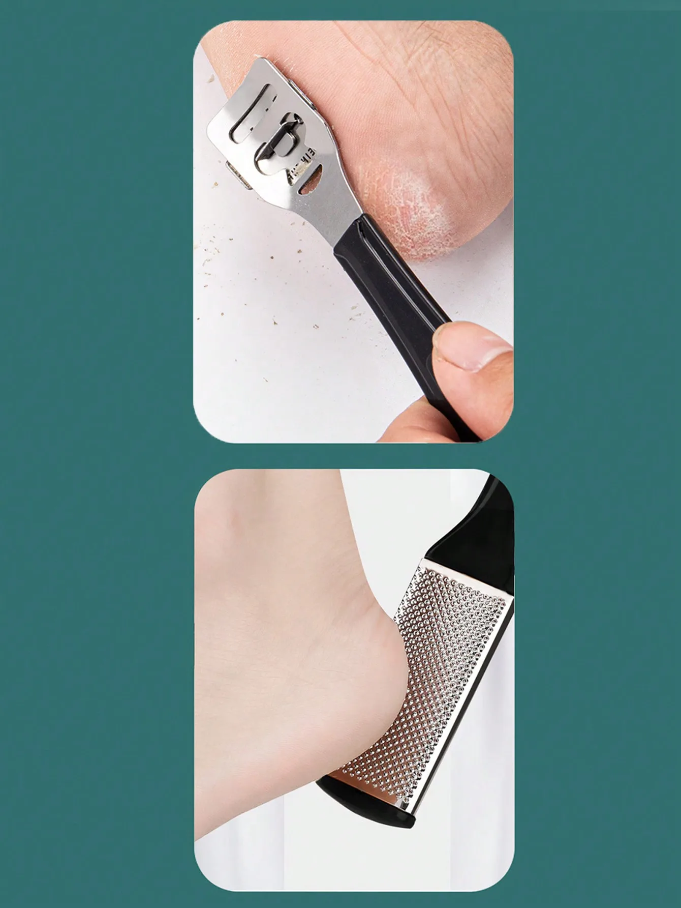 Stainless Steel Foot File Set for Wet and Dry Feet Care