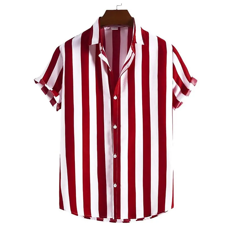 Casual Short Sleeved Men's Shirt Large Size