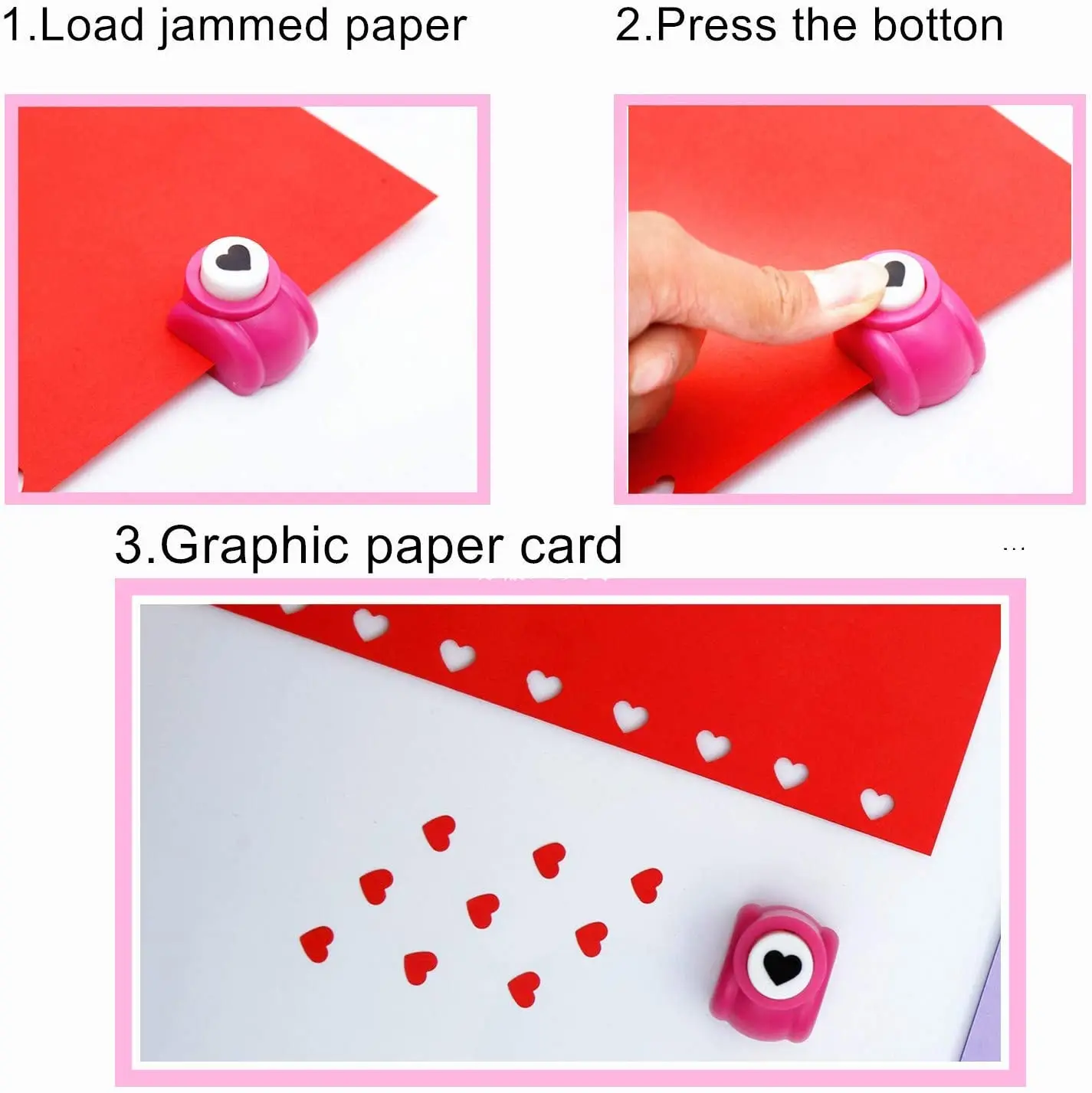 2'' ABS + Metal Big Heart Paper Punch Craft Hole Punch Tool Kids DIY  Scrapbook Card Thin Paper Cutter - AliExpress