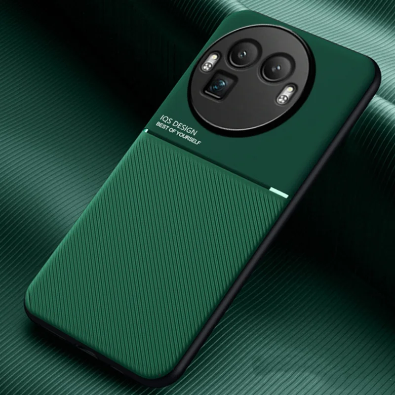 Luxury Magnetic Leather Phone Case – Soft Silicone Protective Back Cover