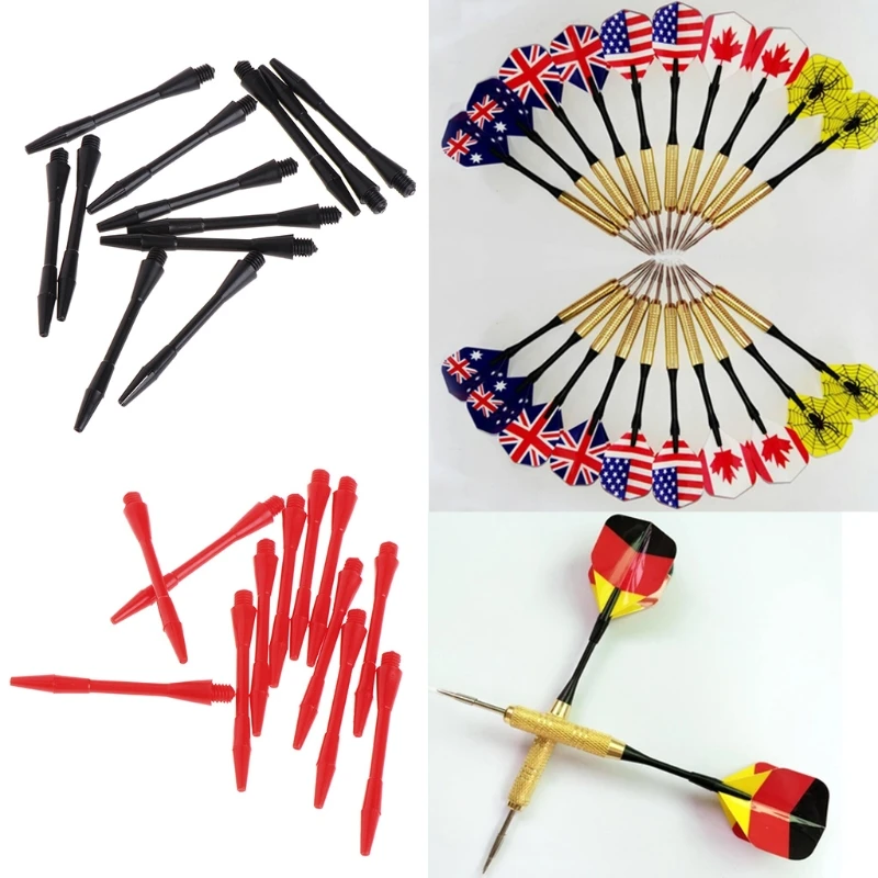 

12PCS Dart Shafts Black Short Dart Stems Nylon Ring Grip Dart Harrow Dart Pole Rod Medium Darts Corner Leisure Accessory
