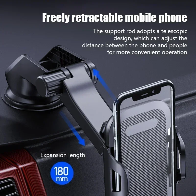 Car Phone Holder Car Dashboard Windshield Phone Holder Suction Cup Hands-Free Car Phone Holder Vent Clip Phone Holder Accessory