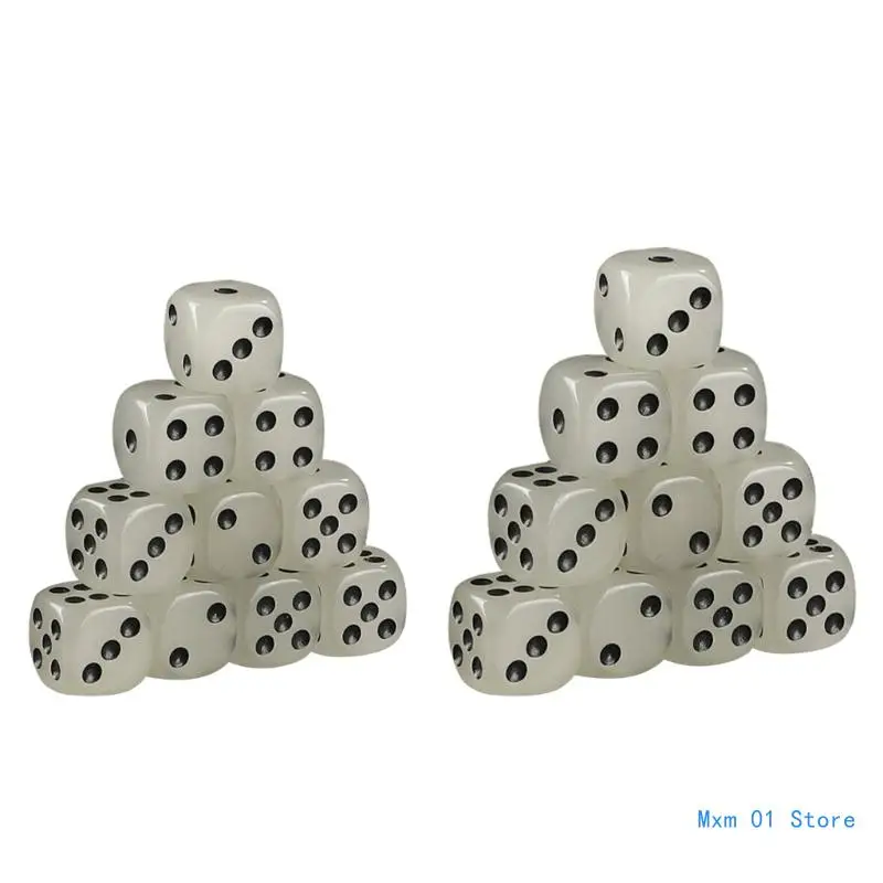 

Luminous-6-Sided Games Dices Set Glow in The Dark Dices for Playing Games,Board Games,Dice-Games,Math Drop shipping