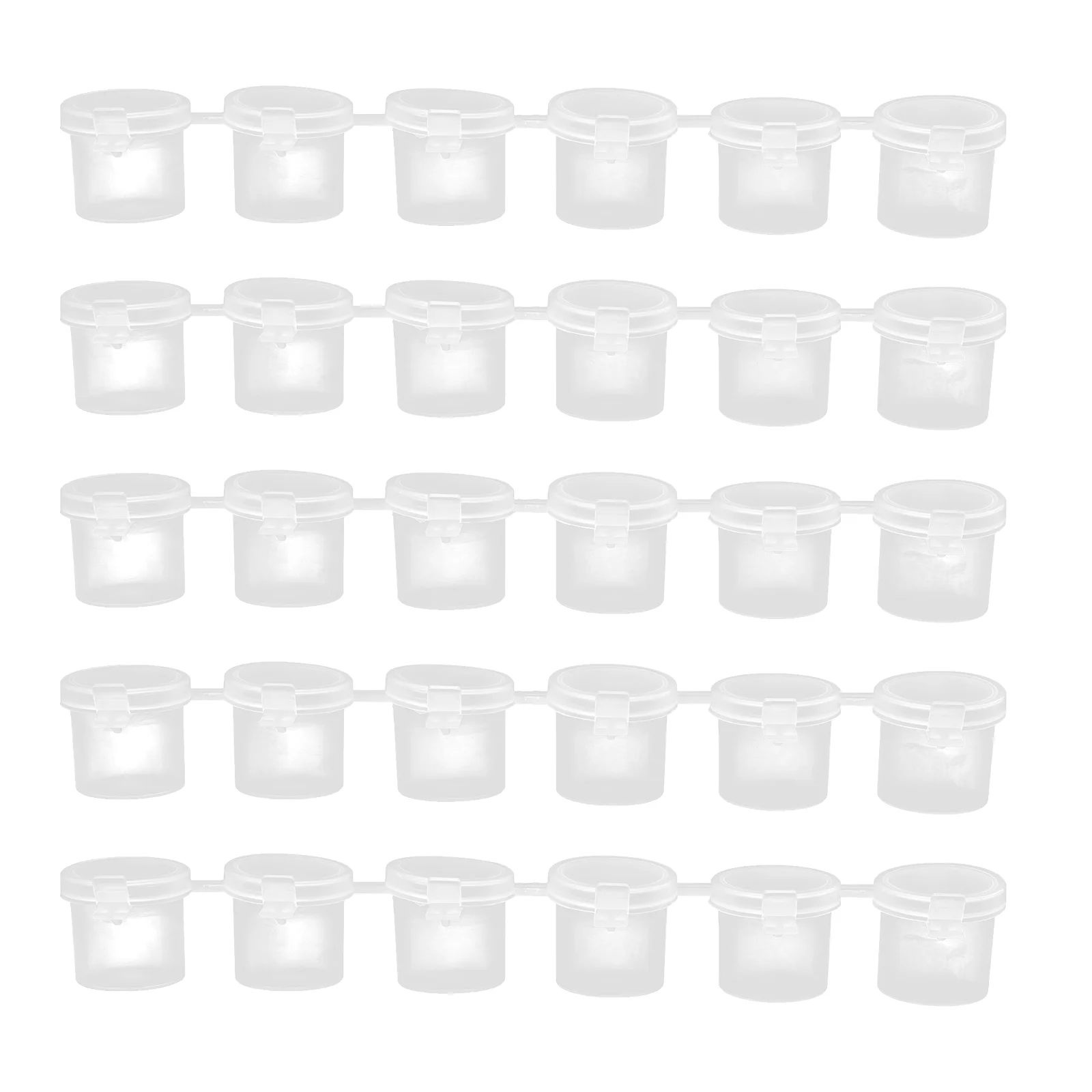 

5 Sets Supply Pot Paint Box 10ml Clear Storage Containers Disposable Plastic Pigment