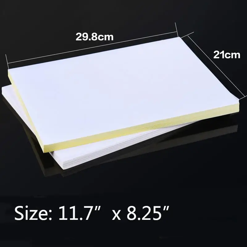 50 A4 Self-adhesive Stickers Label Matte Surface Paper Laser Inkjet Printer Copier Self Adhesive Self-adhesive Printing Paper