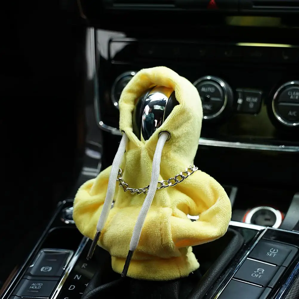 Sweat à capuche pour levier de vitesse de voiture, housse de vêtements à  capuche en polyester pour équipement de voiture, housse de changement de  vitesse douce et réglable, housse universelle pour pom 