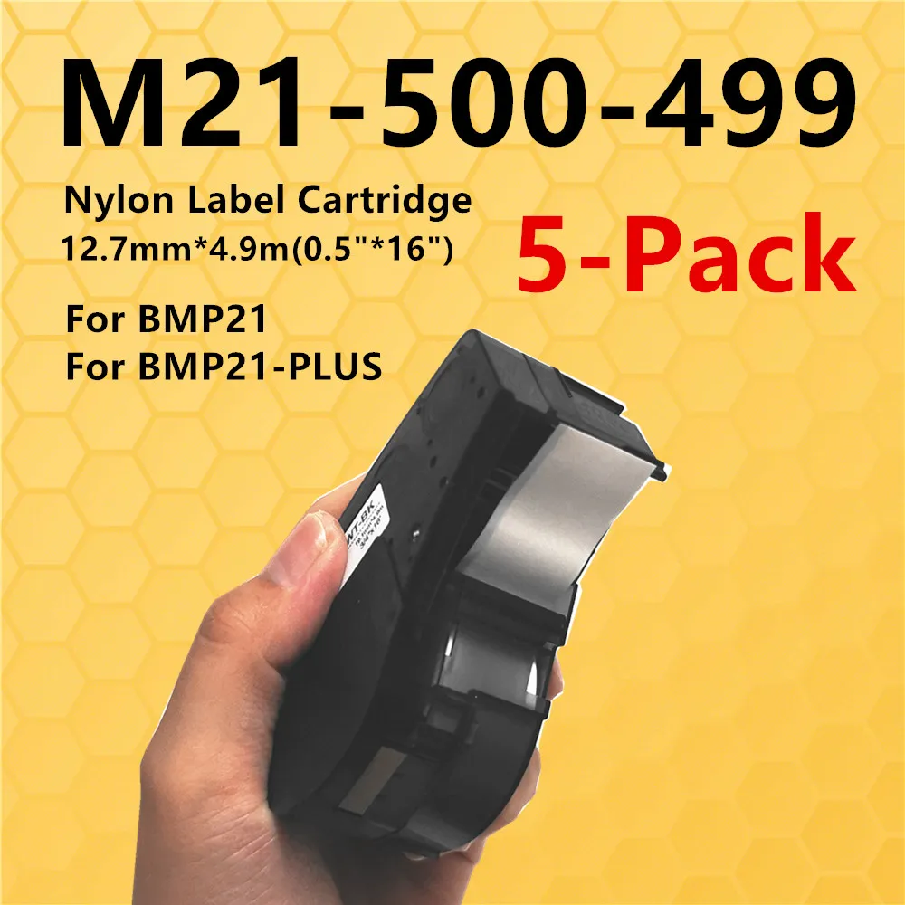 

5PK Brady аутентичная (M21-500-499) универсальная нейлоновая этикетка для общего удостоверения личности, маркировки проводов и лабораторной маркировки