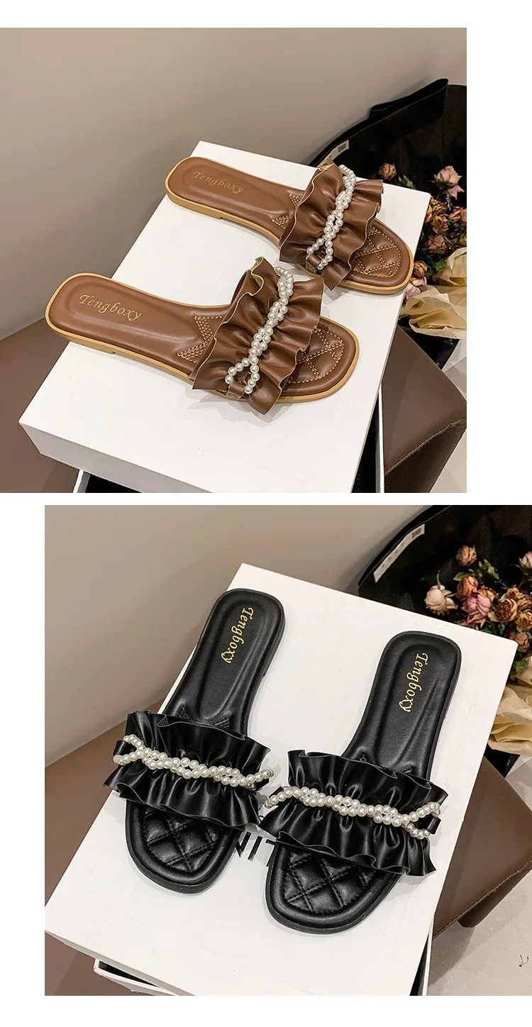 2024 Sommer neue Mode Hausschuhe Frauen flach Luxus Outdoor Strand Flip Flops weibliche Trend Marke Designs Schuhe für Frau Zapatos – Detail 14