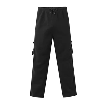 Men’s Loose Cargo Pants Casual Drawstring Elastic Waist Wide Leg Athletic Sweatpants Outdoor Trousers 3