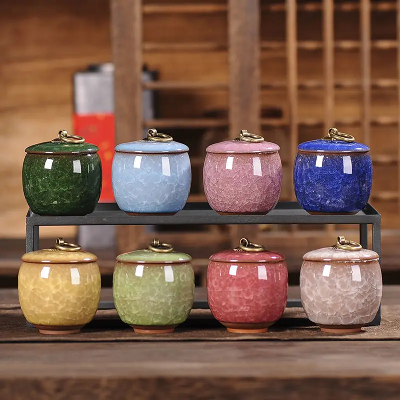 Portable Tea Coffee Sugar Jar Mini Airtight Kitchen Jar Storage Container with Lid China Storage Bottles & Jars Home Decor Gifts 2