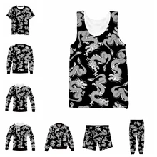 

vitinea New 3D Full Print DRAGON T-shirt/Sweatshirt/Zip Hoodies/Thin Jacket/Pants Four Seasons Casual D01