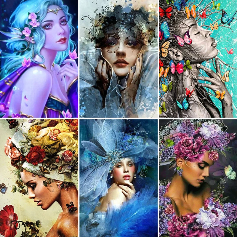 

Набор для алмазной вышивки «сделай сам», картина 5D с мотивами Феи эльфов, Цветочная серия, мозаика, полная выкладка, набор для декора гостиной