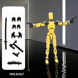 UNGH Multi - Jointed Movable Robot Action Figure - 3D Printed Full Body Toy (YELLOW)
