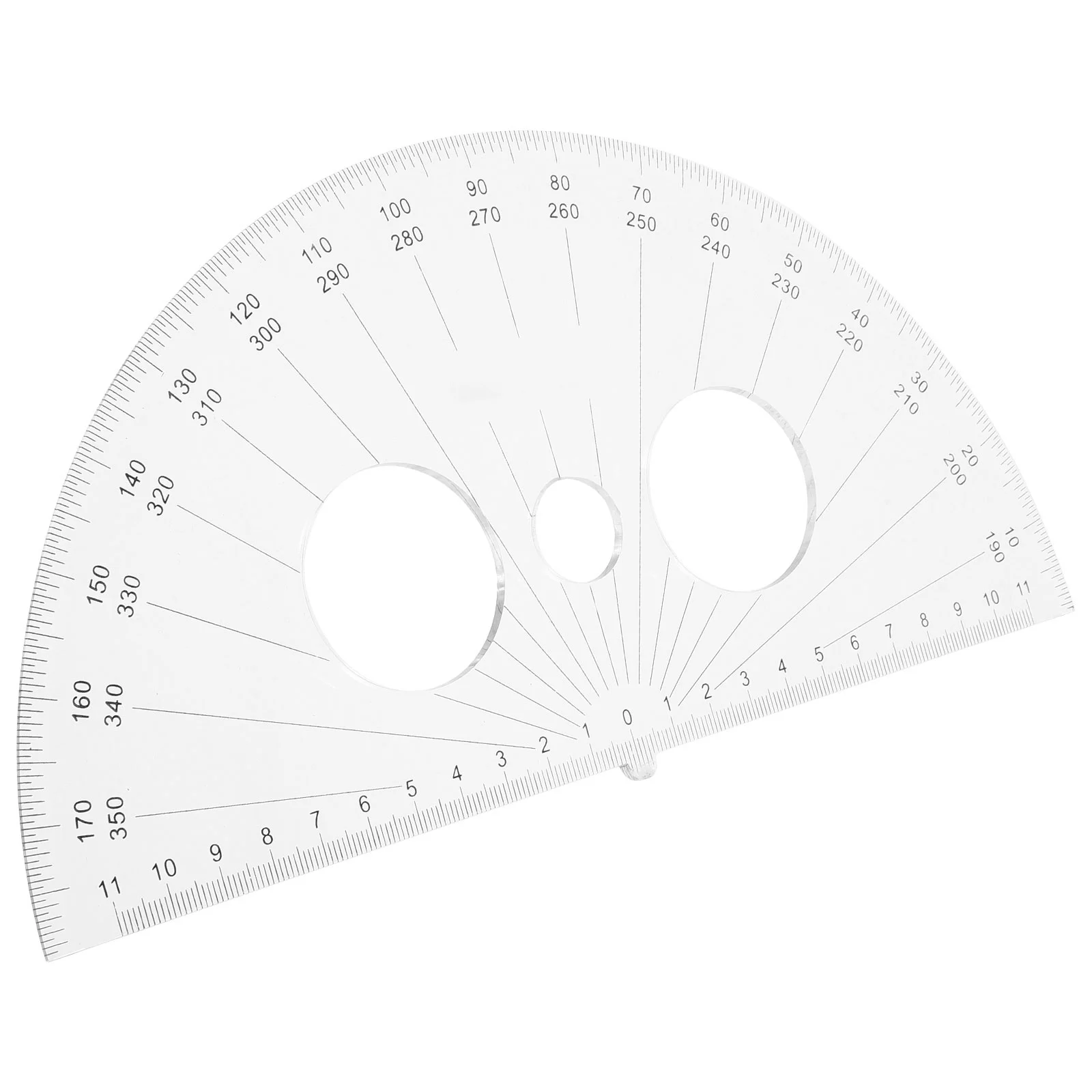 Plastic Transparent Ruler Protractor Triangle Ruler Protractor Stationery for School Half Circle Ruler Student Tape Drawing