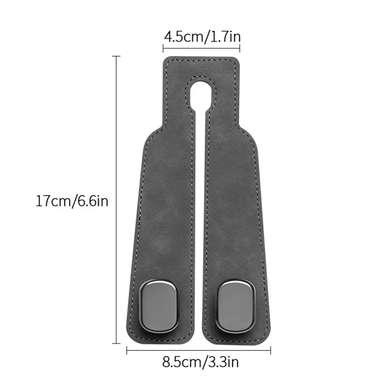 Car Seat Hook Suede Double-Headed Rear Storage Small Hook Car Interior Decoration Supplies