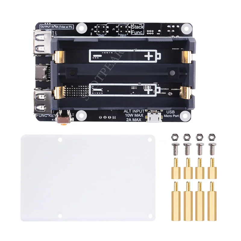 

Raspberry Pi 4B UPS Plus Power Management Module for 3B/3B+
