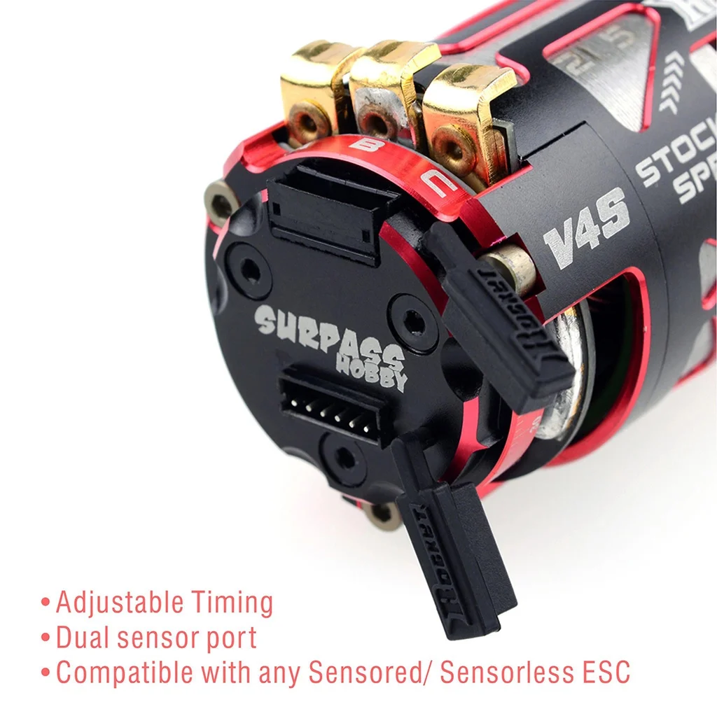 Factory wholesales Surpass Hobby 540 V4S brushless electric dc motor toy parts for 1/10th competition racing cars