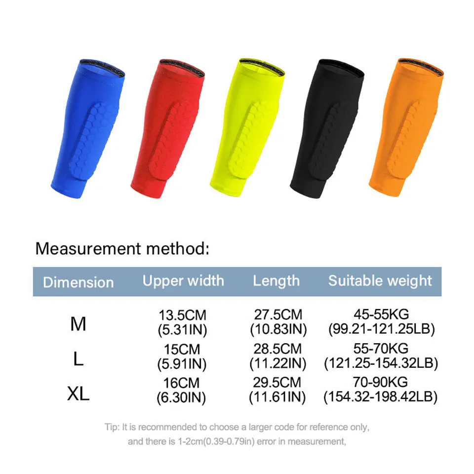 Leg Support Football Sports Calf Protection Women Men Honeycomb Cushion Anti Collision Legging Sleeve Covers Guard 1PCS