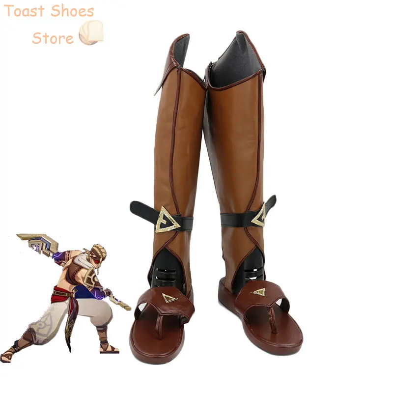 

GenshinImpact Cosplay Shoes Halloween Carnival Boots Anime PU Leather Shoes Cosplay Prop Costume Prop