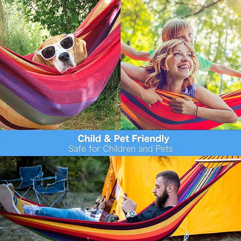 1-2 Person Portable Outdoor Camping Hammock with Mosquito Net High Strength Parachute Fabric Hanging Bed Hunting Sleeping Swing Garden Collapsible Leisure Chair