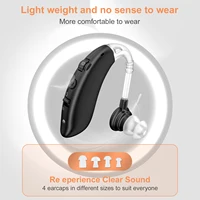 Single Behind-The-Ear Hearing Aids Rechargeable Hearing Amplifiers Volume-Adjustable Invisible Hearing Aids 1