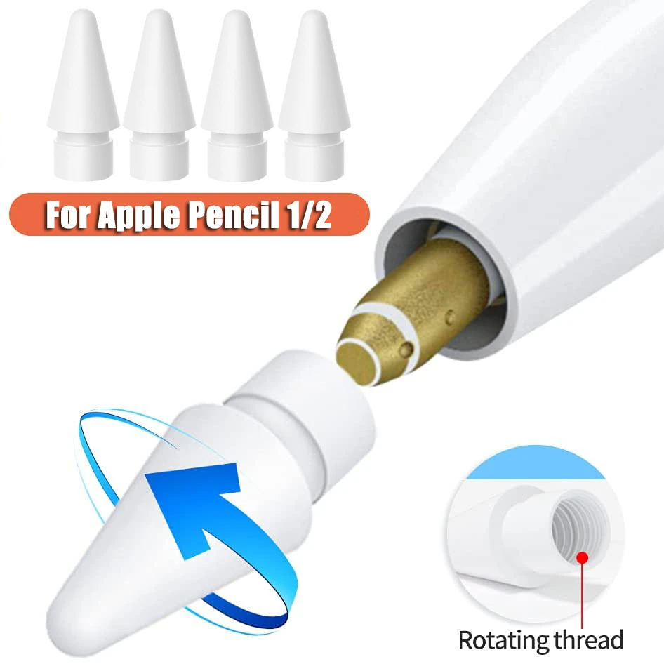 Confezione Da 10 Punte Di Matita Di Ricambio Per Apple Pencil Pennino Sensibile Alla 1A/2A Generazione Per Ipad Pro Air Apple Pencil 1/2
