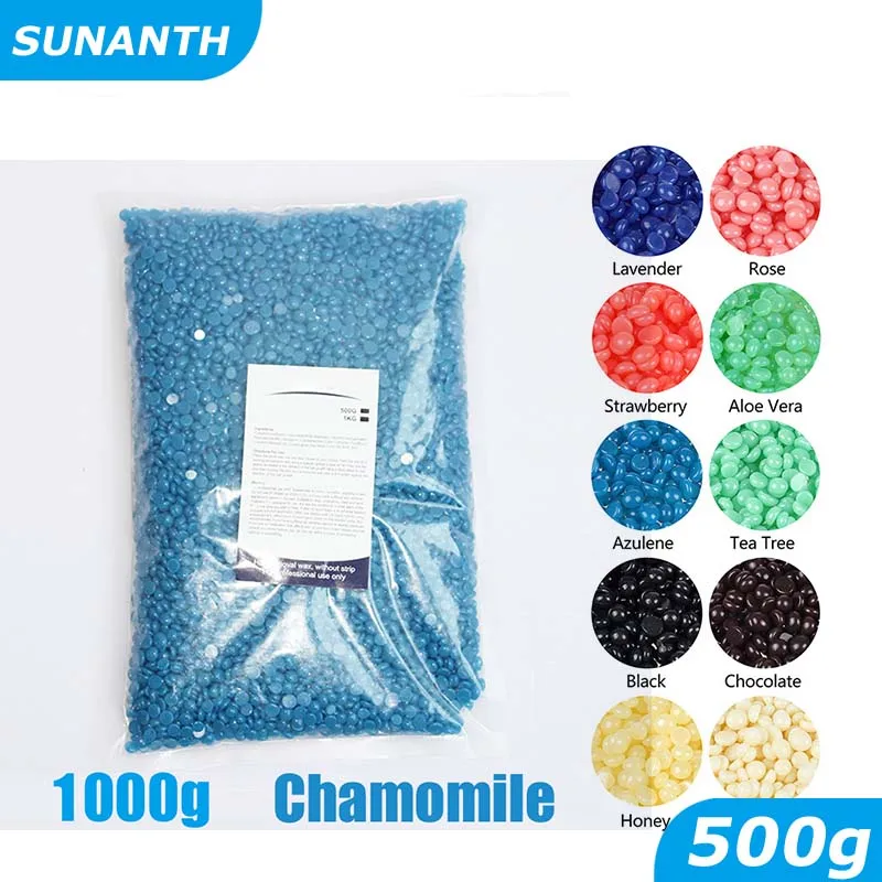 500g Depilating Wax Bean Dregs Without Clean Depilating Bikini Wax Strips for Hair Removal Hard Beans Non‑irritating hair removal wax,hard wax beans