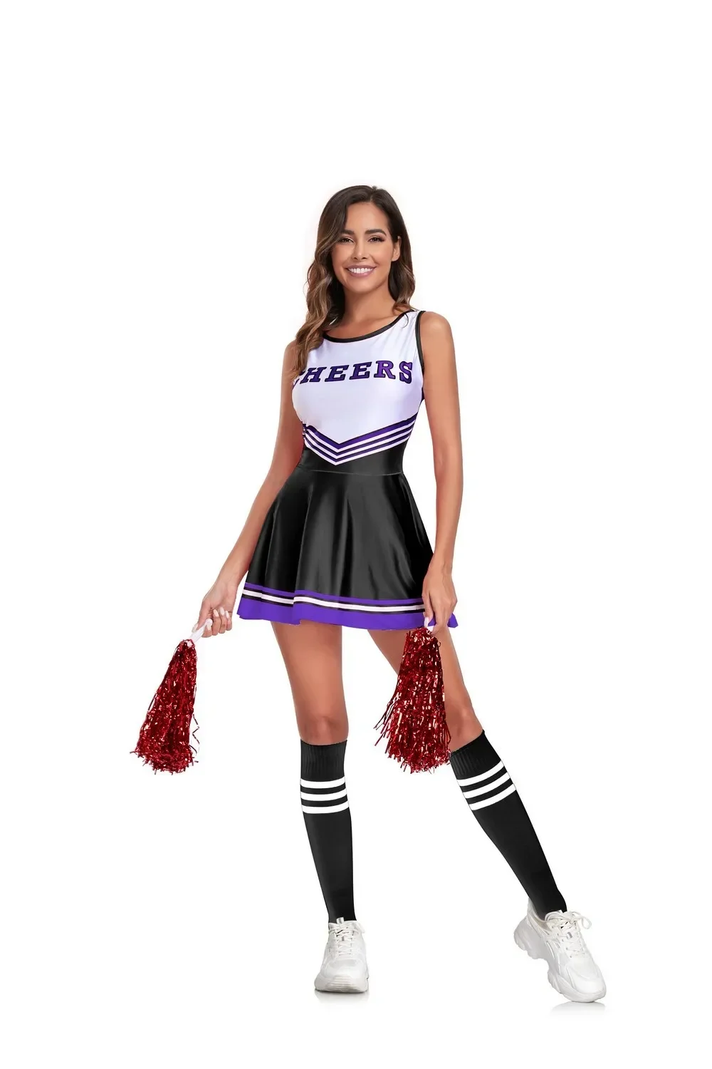 Cheerleader Costume Schoolgirl Dress School Girl Sexy Costumes Women Cosplay Halloween Cheer Leader Fancy Dress Sports Uniform