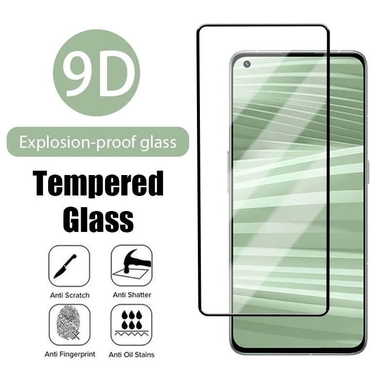 9D Full Cover Tempered Glass for Realme 8 7 6 Q3 Pro GT Neo 2 2T Screen Protector for Realme 8i C21 Narzo 30 5G C25s C21y Glass