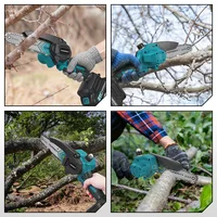 YOFIDRA 6 pouces tronçonneuse électrique sans fil huileur jardin bois coupe bûche taille scie outil électrique pour Makita 21V batterie broche 2