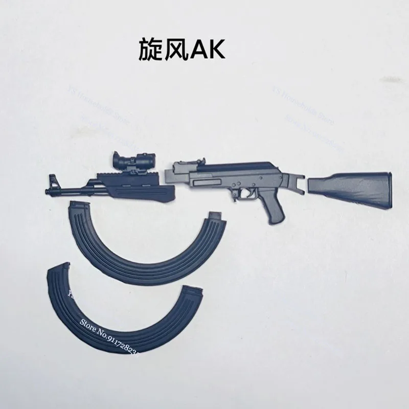 메즈코 사이즈 1/12 M16 미니 정밀 비기능 정적 AK 모델 건 장난감 심플 정리 장난감 액세서리 6인치 군인용