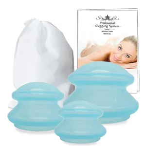 Image for Silicone Vacuum Cupping Massage Body Cups Anti Cel 