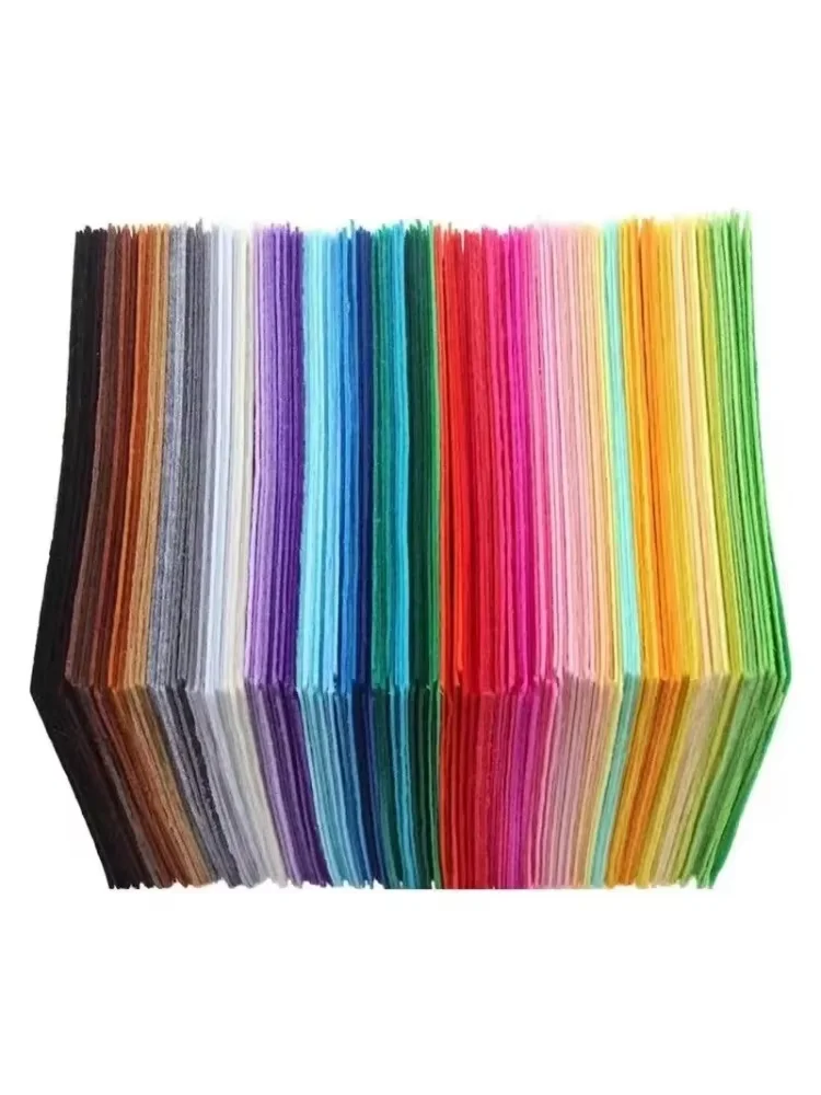 Soft Felt Fabric Sheet Assorted Color Patchwork Sewing DIY Craft Squares 40Pcs