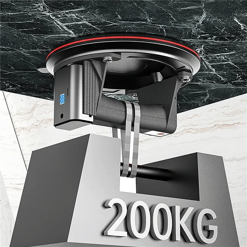 Electric Vacuum Lifter Vacuum Suction Cup 8/9 inch Electric Vacuum Suction Cup Glass Tile Suckers Industrial Air Pump 200KG Bearing Capacity Heavy Suction Cup Lifter