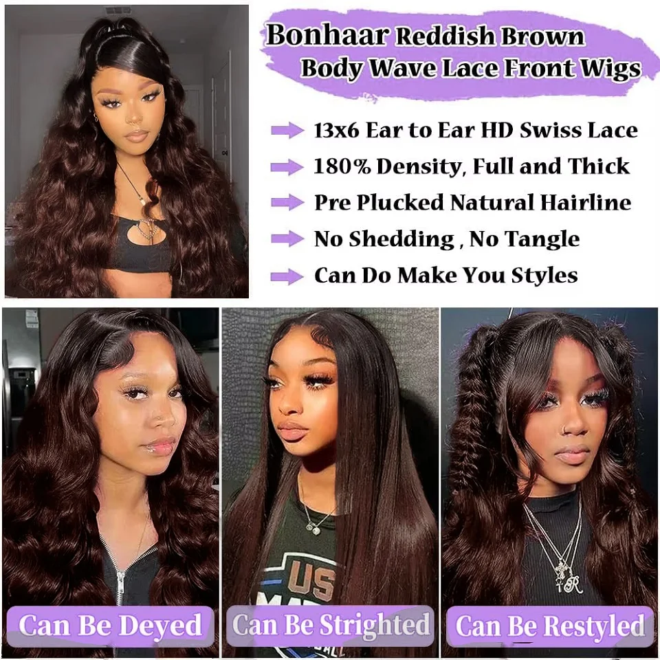 250% Body Wave Hair V part Wig 1B/33 Ginger Brown Colored Upgrade Glueless Wigs For Women Human Hair Head Clip In Half Wig human hair wigs