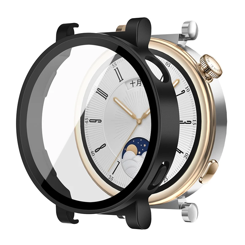 Premium Glass Protective Hard Case for Huawei Watch GT4 - Full Cover Accessory
