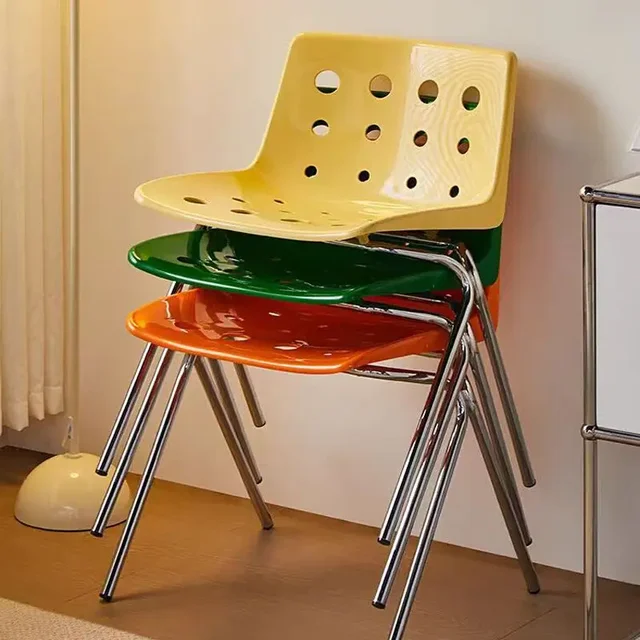 Cheese Chair Ins Style Medieval Restaurant Hole Chair Simple Coffee Milk Tea Shop Backrest Dining Chair 2
