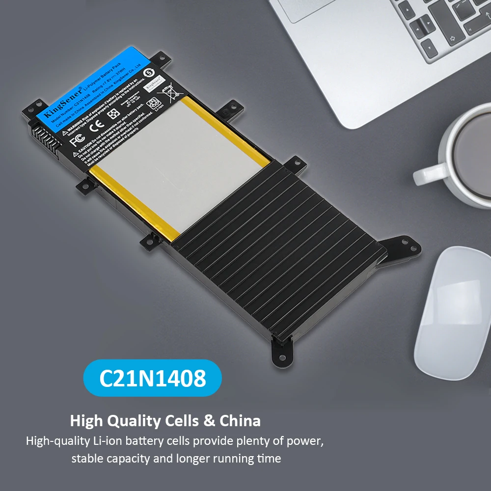 Kingsener-bateria para Computador Portátil Nova C21n1408 para Asus Vivobook 4000 Mx555 V555l V555lb V555u Series 7.6v 37wh Anos de Garantia - Imagem 3