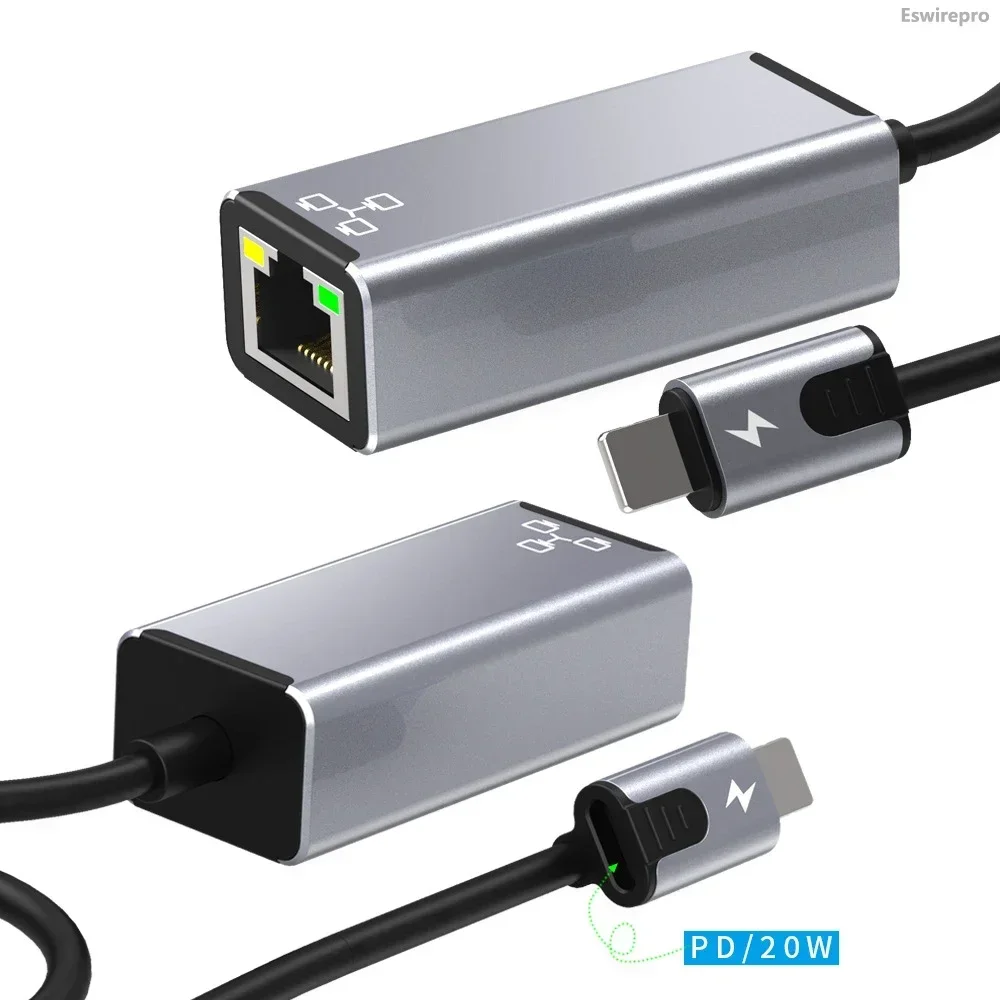 10/100Mbps RJ45 for Lightning iPhone 14 13 12 11 8 7 6 5 /iPad/iPod Ethernet LAN Network Adapter with Charging Adapter Port 20W