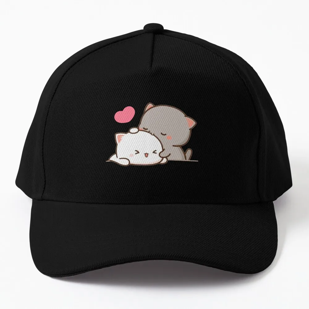 

Cute Mochi Peach Cat Baseball Cap Trucker Cap Vintage Sun Hat For Children Caps For Men Women's