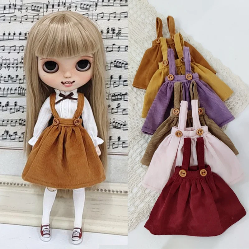 

New Blyth Lace Shirt Girl Skirt Princess Dress Corduroy Strap Dress Multi Color for Licca Ymy Azones Ob24 Ob27 Az Doll Gift