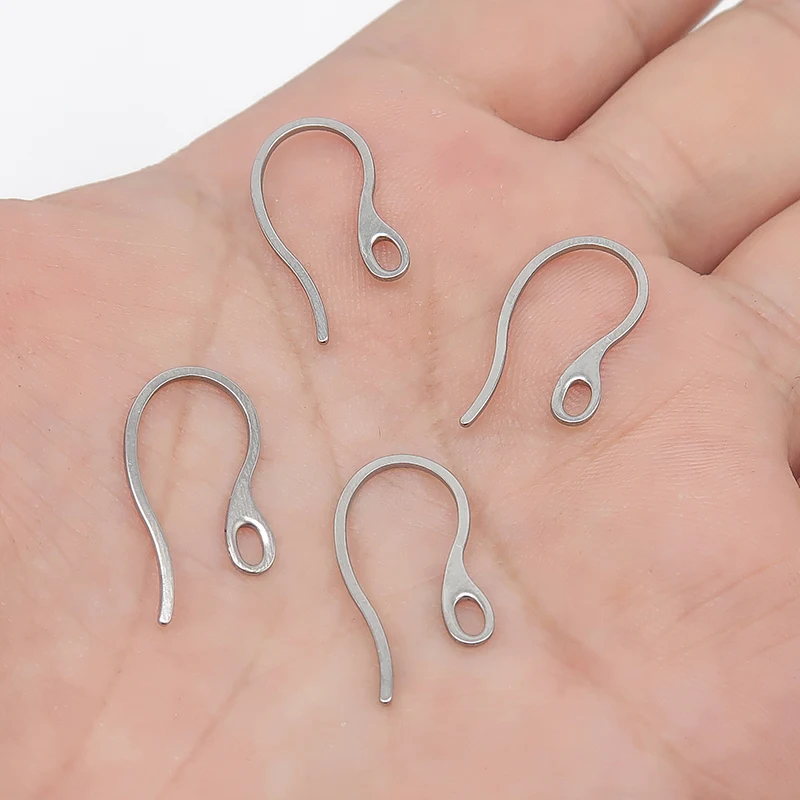 Surgical Stainless Steel Wire Earring  Silver Hypoallergenic Earring Wires  - 100 X - Aliexpress