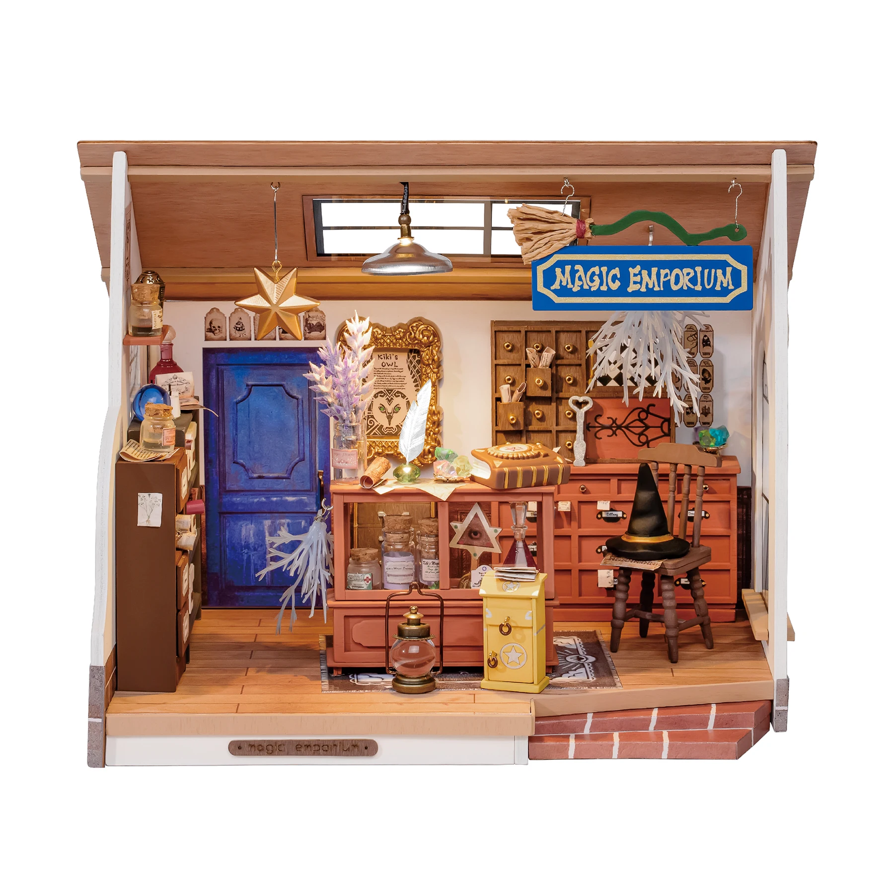 Robotime Rolife DIY Dollhouse Kiki's Magic Emporium Decorative Ornament Kids Miniature Fantasy Magic Doll House Wooden Kit Toy - Image 6