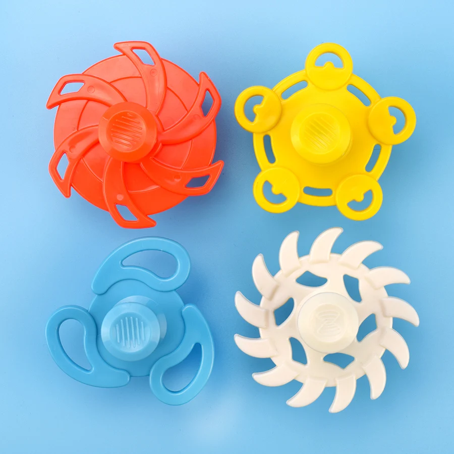 Funny Spinning Top Toys for Children Adult Plastic Stress Relief Finger Gyroscope Spinner Toy for Boy Game Entertainment 4 Color